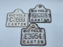 Canton Ohio Vintage Bicycle License Plates (3)