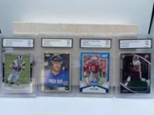 Graded Chase Young, Nick Foles, Cooper Kupp, Antonio Gibson Rookie Cards RC (4)