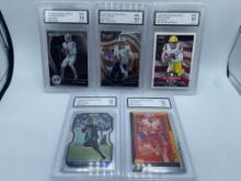 Graded Joe Burrow, Wilson, Evans, Rookies (5)