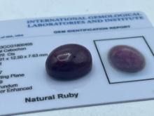 Certified Natural Ruby 17.70 CTS