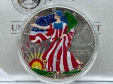 2000 American Silver Eagle .999 Silver Colorized