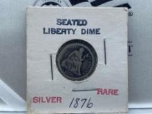 1876 Seated Liberty Dime