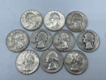 Silver Washington Quarters bid x 10