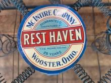 Vintage Rest Haven McIntire Mattress Company Out of Wooster