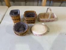 Small Assortment Of Longaberger Baskets