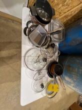 Assortment Of Glass And Steel Cookware