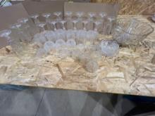 Cut Glass Punch Bowl And Glasses