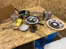 Lot Of Assorted Stainless And Cast ceramic Coated Cookware