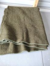 Vintage US Military Army Wool Blanket 66" x 84"