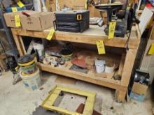 Rolling Solid Wood Work Bench