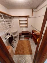 Closet Contents - Bookshelf, 2 Tier Table, Foot Rest, & more