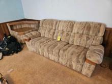 92 In. Cushioned Couch w/ Matching Corner Table