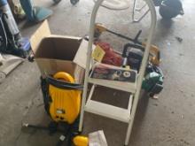 Folding Step Stool & Electric Power Washer in Box