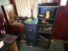 White Majestic Sewing Machine with Cabinet, Filing Cabinet, & Cabinet