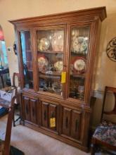 Solid Oak China Cabinet