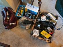 Assortment of Electronics, Office Supplies, & Bags