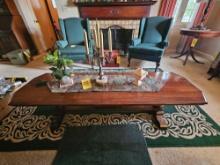 Solid Wood Coffee Table, Area Rugs, & Small Centerpiece Items