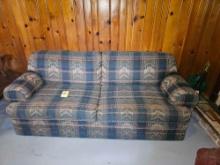 90 In. Plaid Pattern Couch