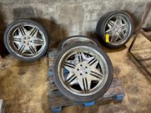 Set of 4 Devine rims and tires