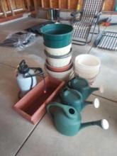 Sprayer, Plastic Watering Cans, Buckets, & Planter Assortment