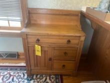 Solid Oak Washstand Cabinet