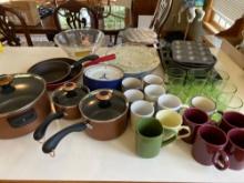 Pots, Pans, Bakingware, Mugs, & Serving Pieces