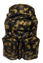 Prada Green Yellow Multicolor Printed Camo Tessuto Nylon Double Pocket Buckle La