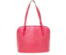 Louis Vuitton Red Epi Leather Lussac Shoulder Tote Bag