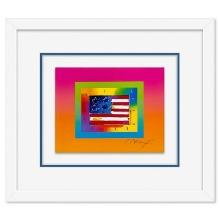 Flag with Heart on Blends by Peter Max