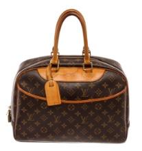 Louis Vuitton Brown Monogram Canvas Deauville Satchel Bag