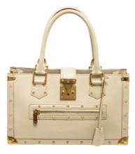 Louis Vuitton White Leather Le Fabuleux Shoulder Bag