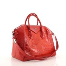 Givenchy Antigona Bag Crocodile Embossed Leather Medium