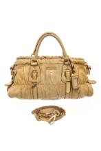 Prada Light Brown Leather Shoulder Bag