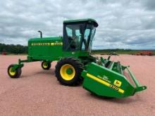 1998 John Deere 4890 self-propelled haybine, PowrReverser 890 16' head, hydro trans, rubber rolls,