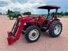 2016 Case IH Farmall 70A tractor, open station w/ canopy, Case IH L555 loader, 8-spd trans w/LHR,