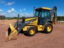 2008 John Deere 310SJ tractor loader backhoe, cab w/AC, 4x4, ext-hoe, pilot controls, 4-spd