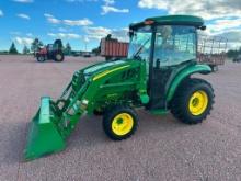 2016 John deere 3039R compact tractor, cab w/AC, 4x4, John Deere H165 loader, hydro trans, R4 tires,