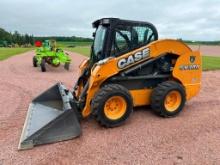 2016 Case SV300 skid steer, cab w/AC, 2-spd, aux hyds, quick coupler, pilot controls, 12x16.5 tires,