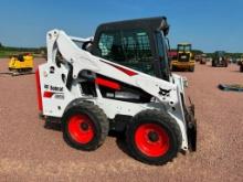 2019 Bobcat S570 skid steer, cab w/AC, aux hyds, 2-spd, Bob-Tach, 10x16.5 tires, pilot controls,