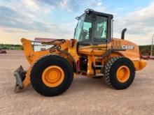 2007 Case 621D wheel loader, cab w/AC, 20.5x25 tires, 4-spd trans, 3rd valve, Ride Control, JRB