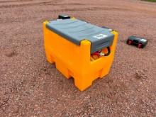 NEW 60-gallon poly diesel fuel tank w/ 12-volt pump.