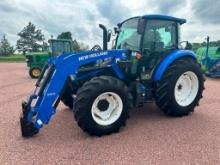 2019 New Holland Powerstar 110 tractor, CHA, MFD, New Holland 655TL loader, 18.4x34 rear tires,