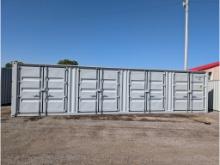 40' High Side Shipping Container w/ 4 Side Doors