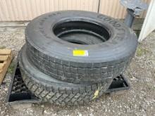 2 Goodyear 11R22.5 Tires