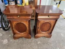 BID PRICE X 2 - (2) LEXINGTON FURNITURE CHEZ MICHELLE FRENCH PROVINCIAL CHERRY QUEEN NIGHTSTANDS