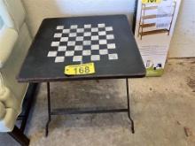 23" X 23" METAL CHESS TABLE