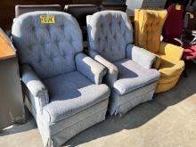 LOT OF 3-UPHOLSTERED ARM CHAIRS