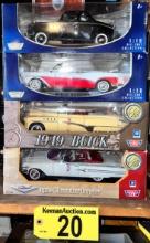 BID PRICE X 4 - (4) MOTORMAX 1:18 SCALE DIECAST COLLECTIBLE CARS