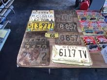 LOT OF 15-ASSORTED MAINE LICENSE PLATES