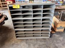 METAL 36-BIN PARTS RACK